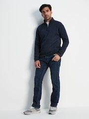 Tog 24 Blue Pearson Knit Look Quarter Zip Fleece - Image 6 of 8