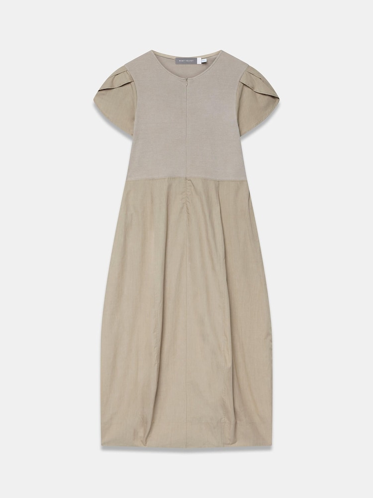 tulip hem midi dress Blue Short Sleeve Tulip Hem Midi Dress