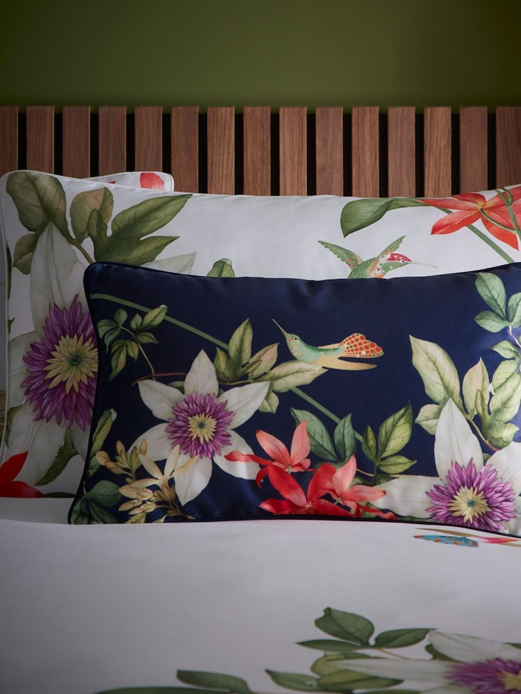 Wedgwood Blue Hummingbird Cushion - Image 1 of 2
