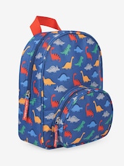 JoJo Maman Bébé Blue Dino Printed Backpack - Image 1 of 5