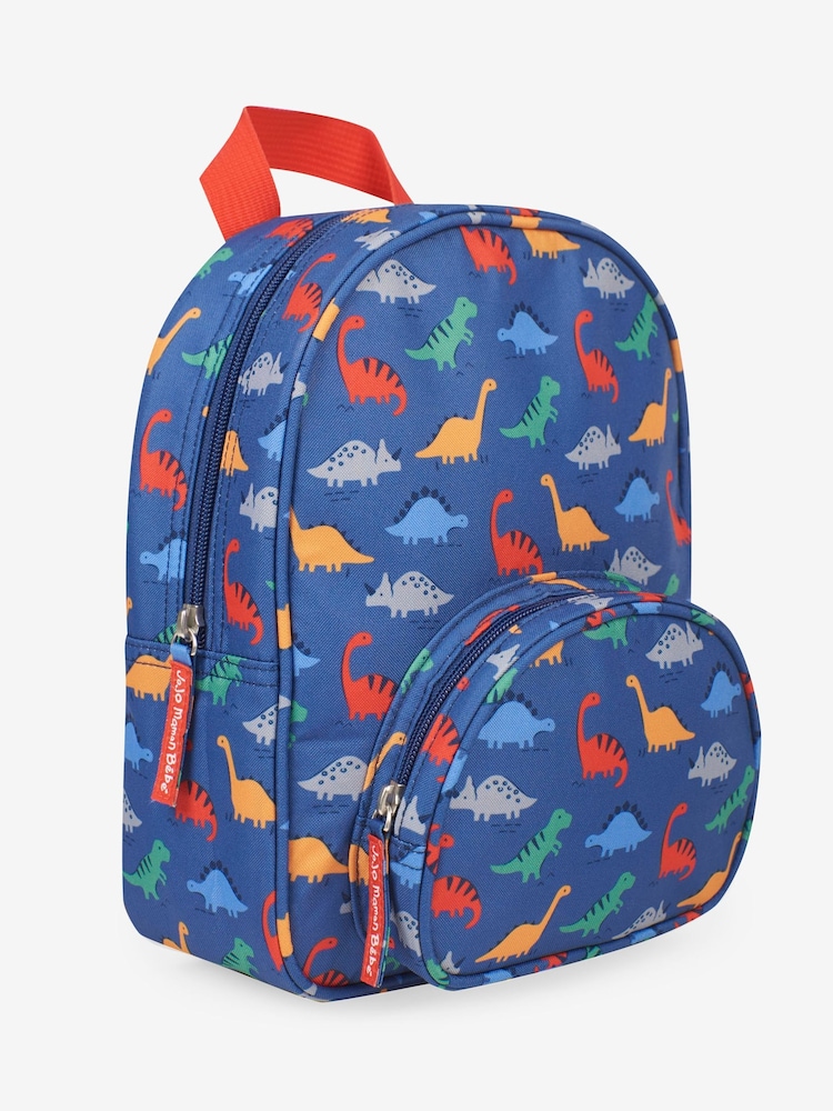 JoJo Maman Bébé Blue Dino Printed Backpack - Image 1 of 5