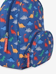 JoJo Maman Bébé Blue Dino Printed Backpack - Image 2 of 5
