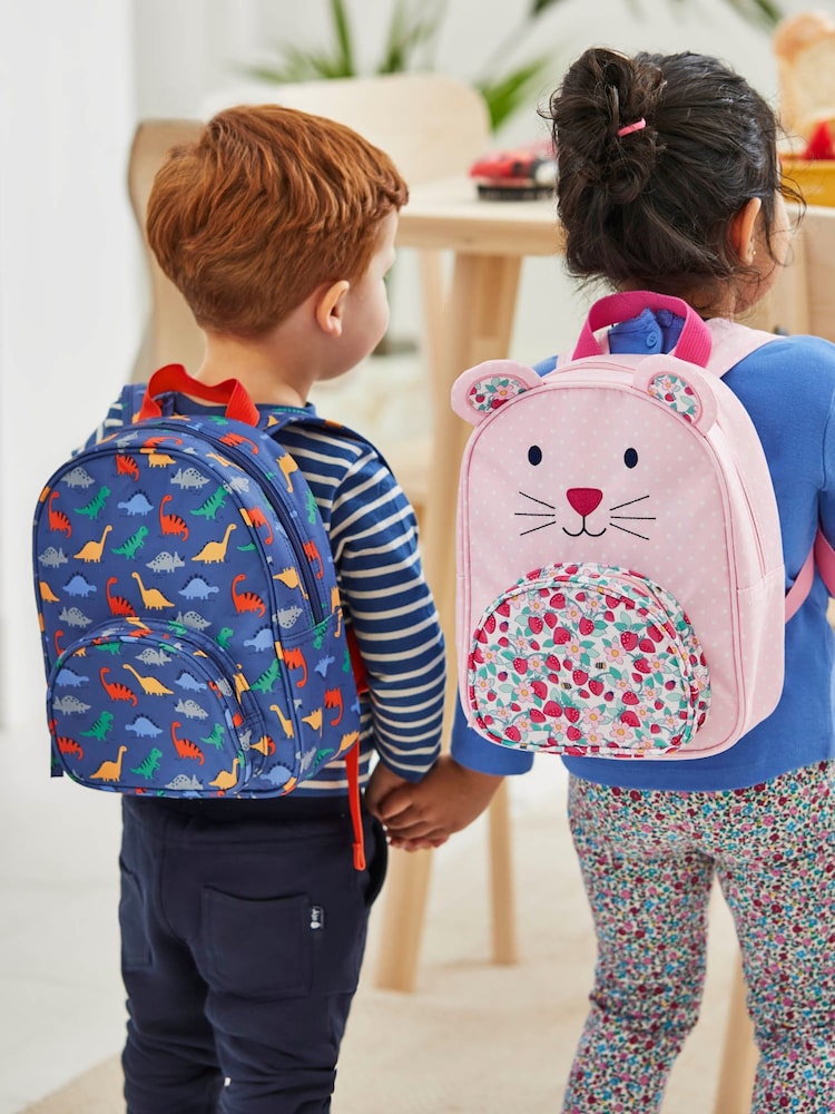 JoJo Maman Bébé Blue Dino Printed Backpack - Image 5 of 5