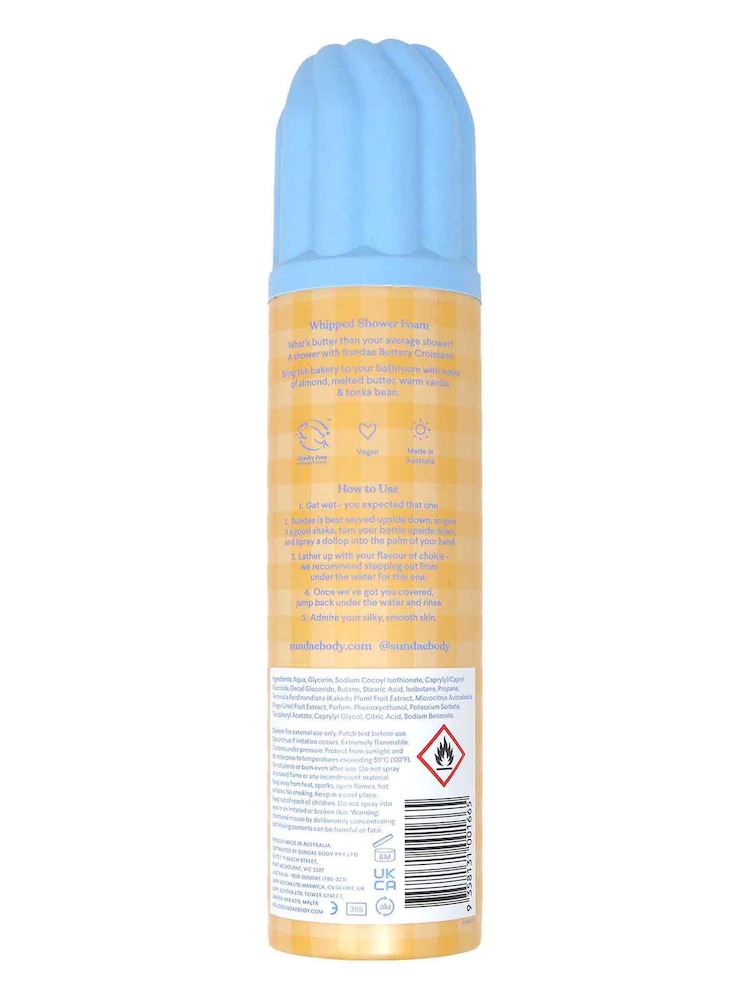 Sundae Buttery Croissant Shower Gel Foam 265ml - Image 2 of 4 Sundae Buttery Croissant Shower Gel Foam 265ml - Image 2 of 4