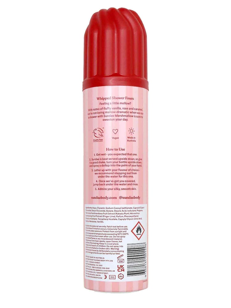 Sundae Marshmallow Shower Gel Foam 265ml - Image 2 of 4 Sundae Marshmallow Shower Gel Foam 265ml - Image 2 of 4