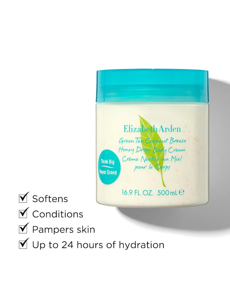 Elizabeth Arden Tea Coconut Breeze Honey Drops Body Cream 500ml - Image 2 of 4 Elizabeth Arden Tea Coconut Breeze Honey Drops Body Cream 500ml - Image 2 of 4