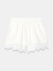 Mint Velvet White Linen Lace Trim Shorts - Image 8 of 8