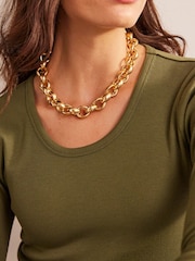 Boden Gold Tone Chunky Chain Necklace - Image 2 of 4