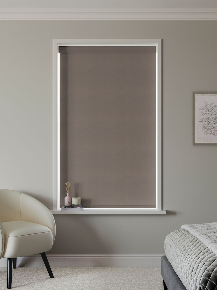 Chocolate Brown Solstice Made to Measure Blackout Roller Blind - Image 2 of 6