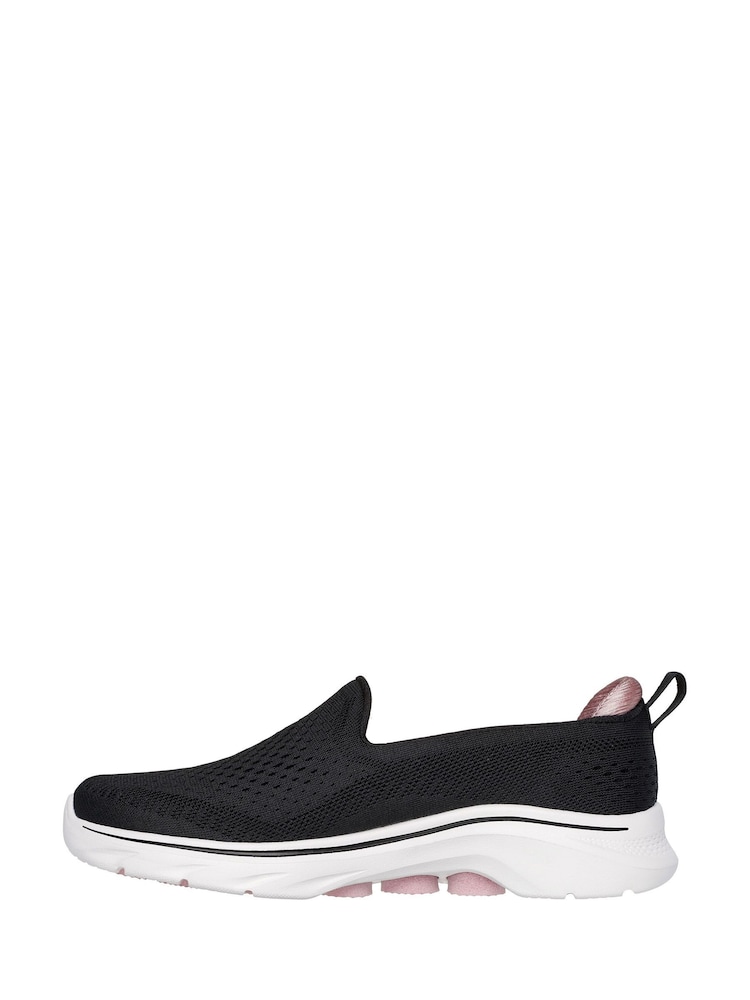 Skechers Black Womens Go Walk 7 Vina Trainers - Image 2 of 5