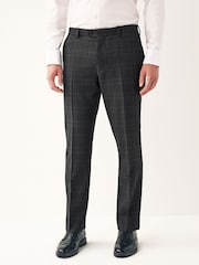 Antraciet - Regular-fit geruit kostuum: pantalon - Image 1 of 9