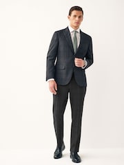 Antraciet - Regular-fit geruit kostuum: pantalon - Image 2 of 9