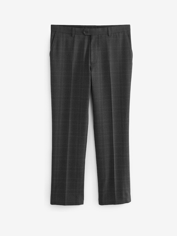Antraciet - Regular-fit geruit kostuum: pantalon - Image 6 of 9