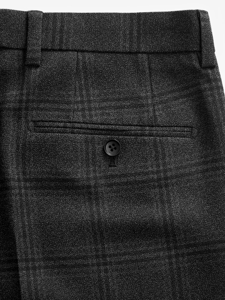 Antraciet - Regular-fit geruit kostuum: pantalon - Image 7 of 9