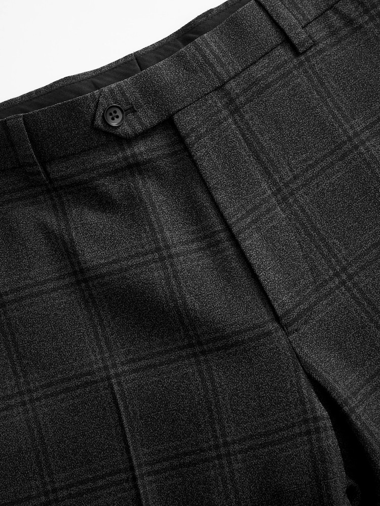 Antraciet - Regular-fit geruit kostuum: pantalon - Image 8 of 9