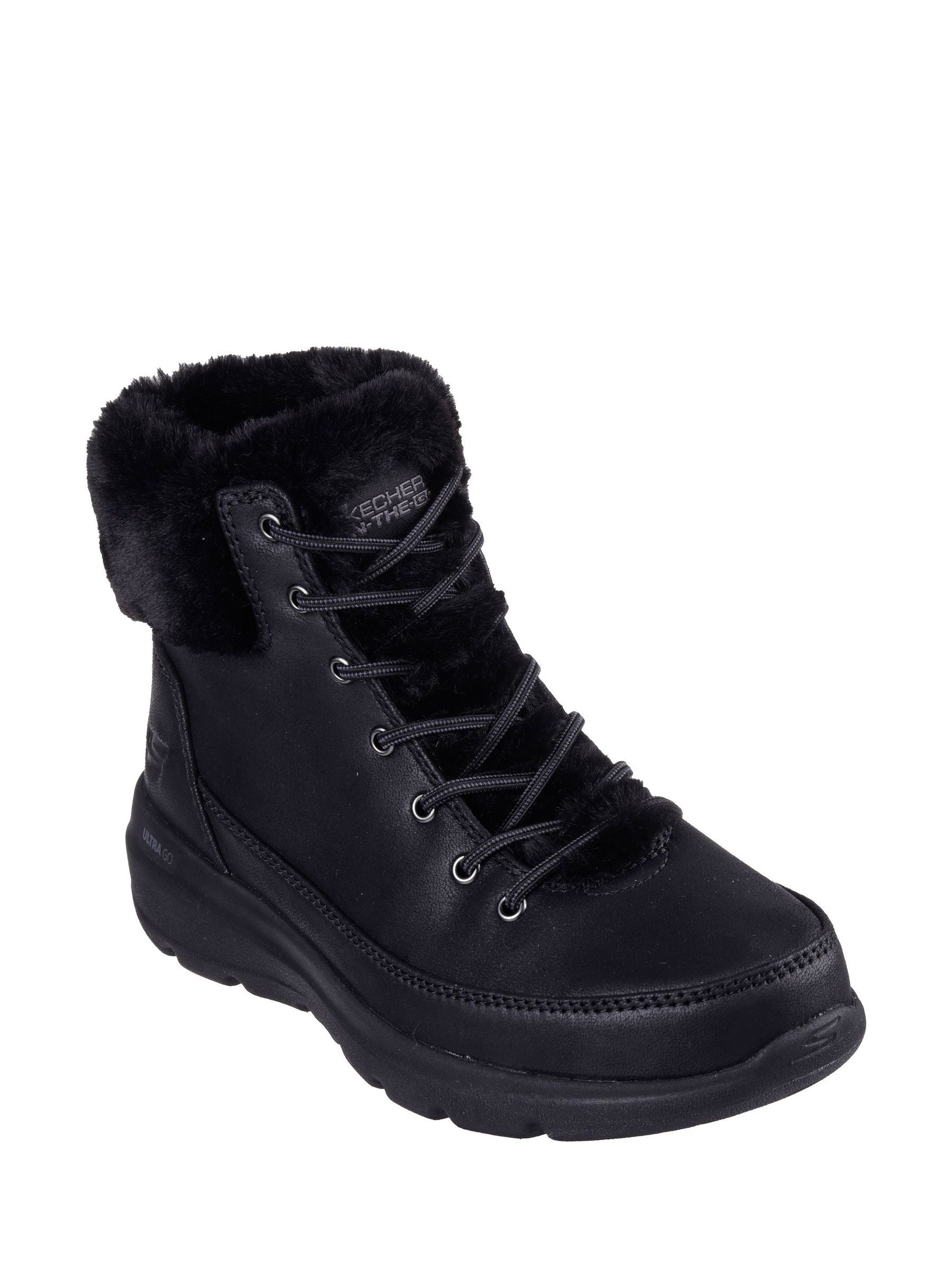 Skechers Neon Puddles Womens Black Wellington Boots
