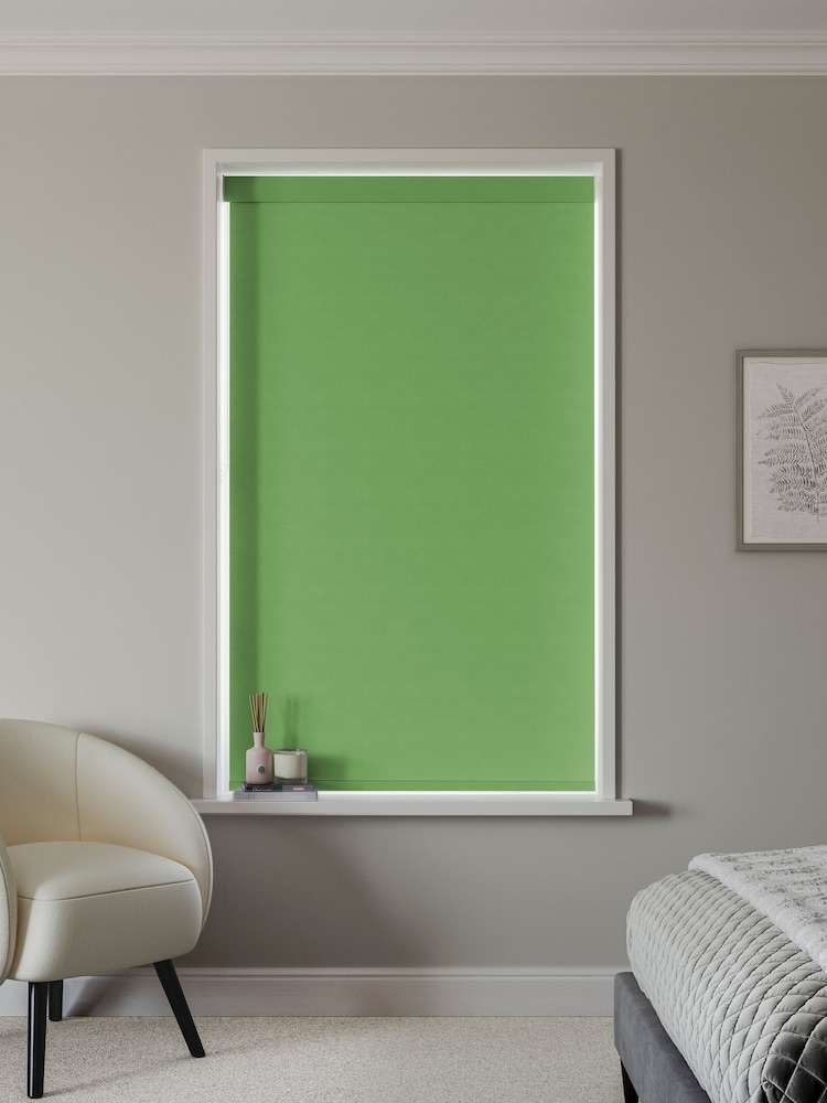 Sage Green Glow Made to Measure Blackout Roller Blind - Image 2 of 6