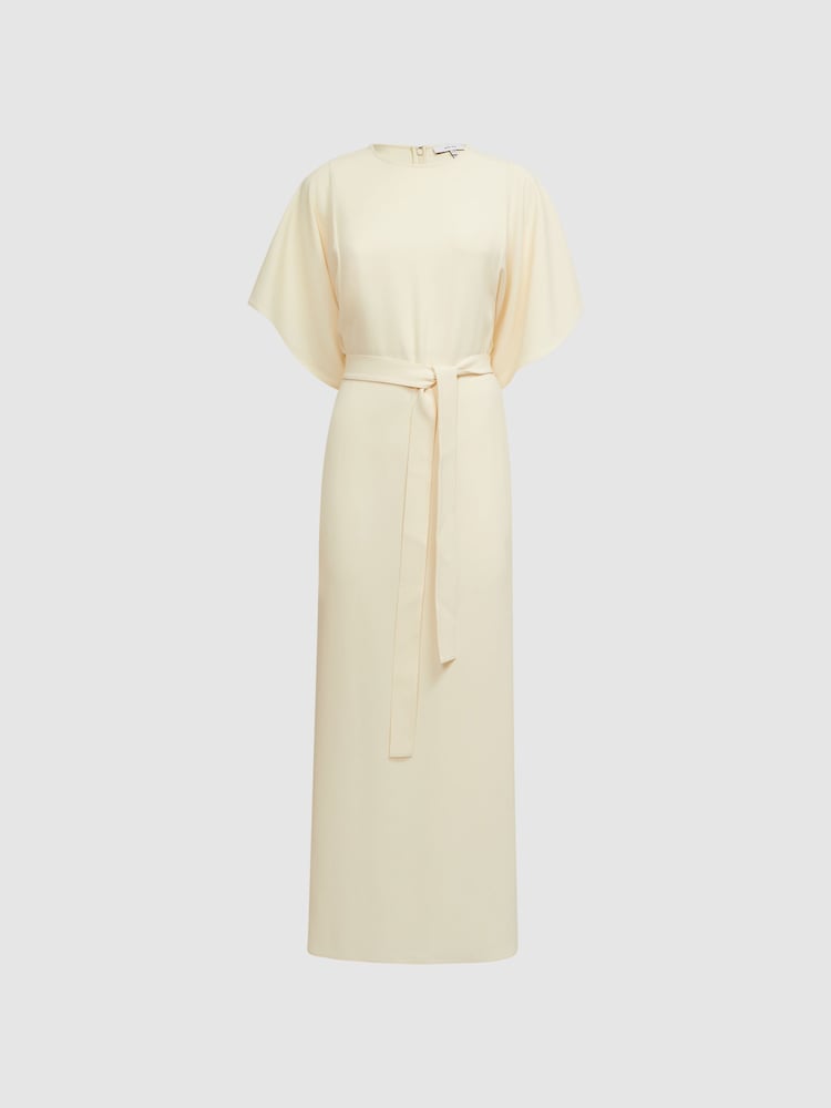 Reiss Lemon Louise Cape-Sleeve Midi Dress - Image 2 of 5