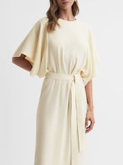 Reiss Lemon Louise Cape-Sleeve Midi Dress - Image 5 of 5
