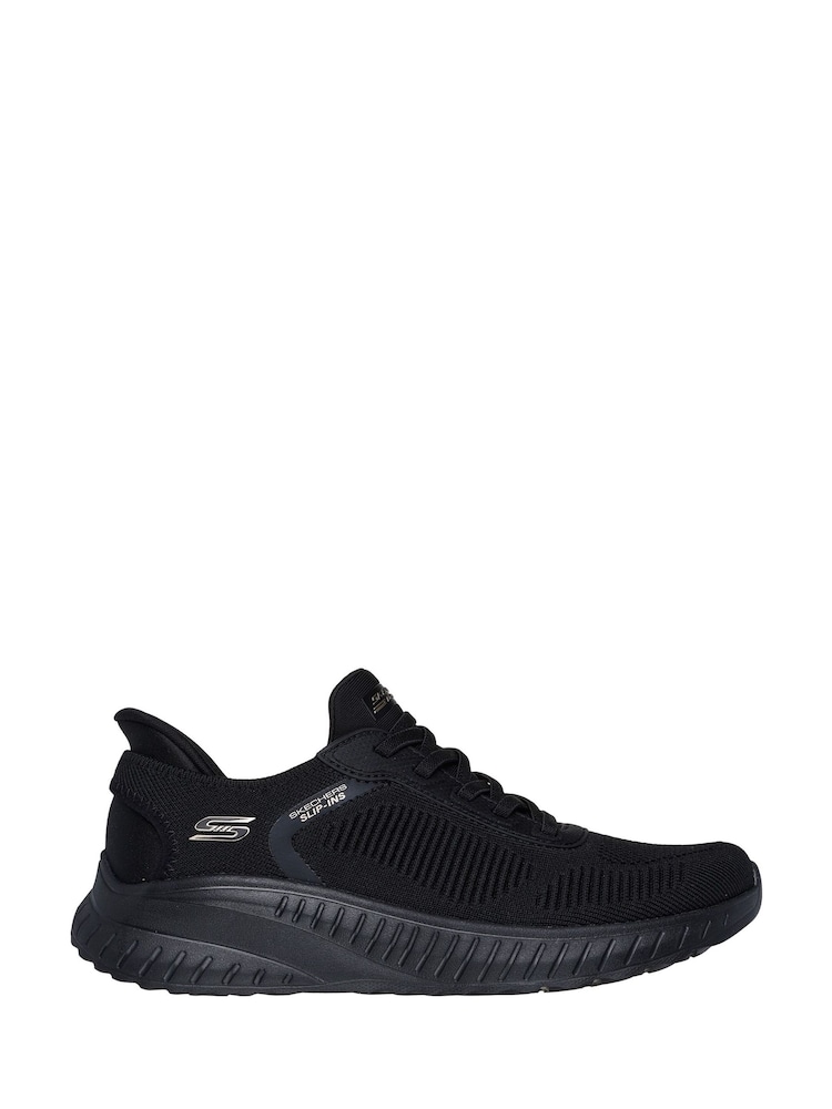 Skechers Black Standard Fit Slip-Ins: BOBS Sport Squad Chaos Trainers - Image 1 of 3