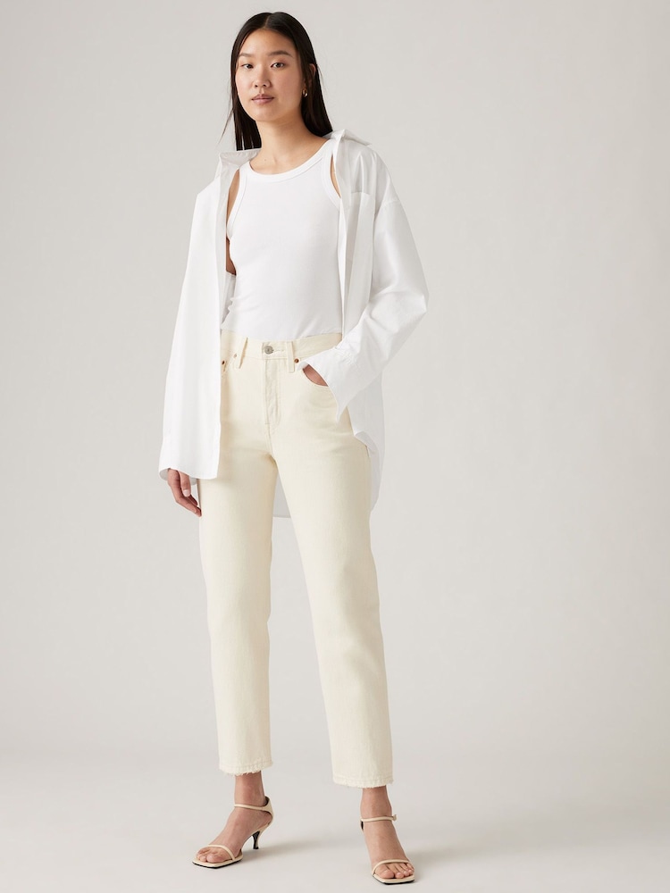 Levi's® White 501® Crop Jeans - Image 1 of 9