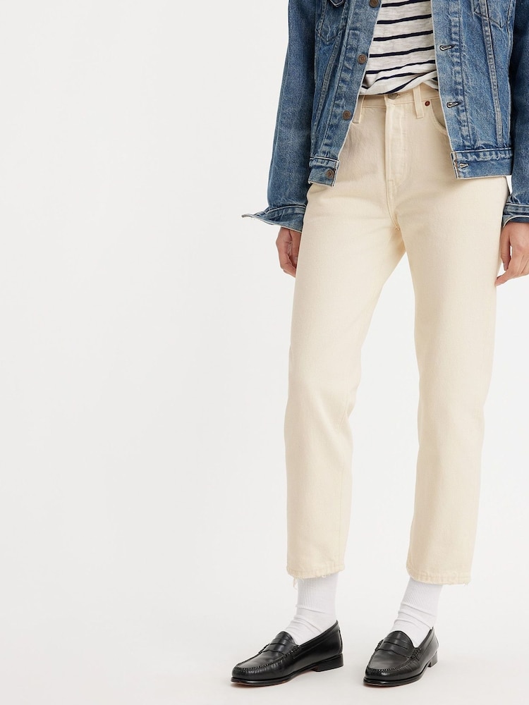 Levi's® White 501® Crop Jeans - Image 2 of 9