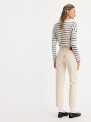Levi's® White 501® Crop Jeans - Image 5 of 9