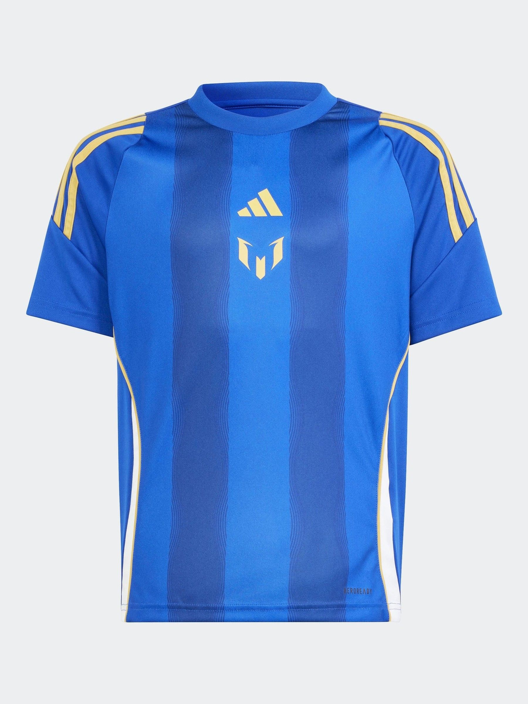 Buy adidas Blue White Pitch 2 Street Messi Training Jersey T Shirt from Next Luxembourg