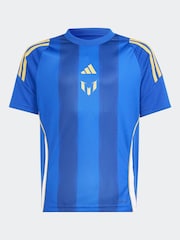 adidas Blue/White Pitch 2 Street Messi Training Jersey T-Shirt - Image 1 of 5