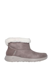 Skechers Brown On The Go Joy Cozy Dream Slip In Boots - Image 1 of 5