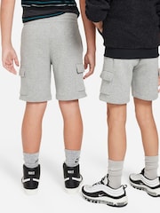 Nike Dark Grey Heather Club Fleece Cargo Shorts - Image 3 of 6