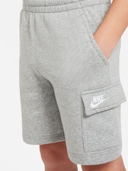 Nike Dark Grey Heather Club Fleece Cargo Shorts - Image 5 of 6