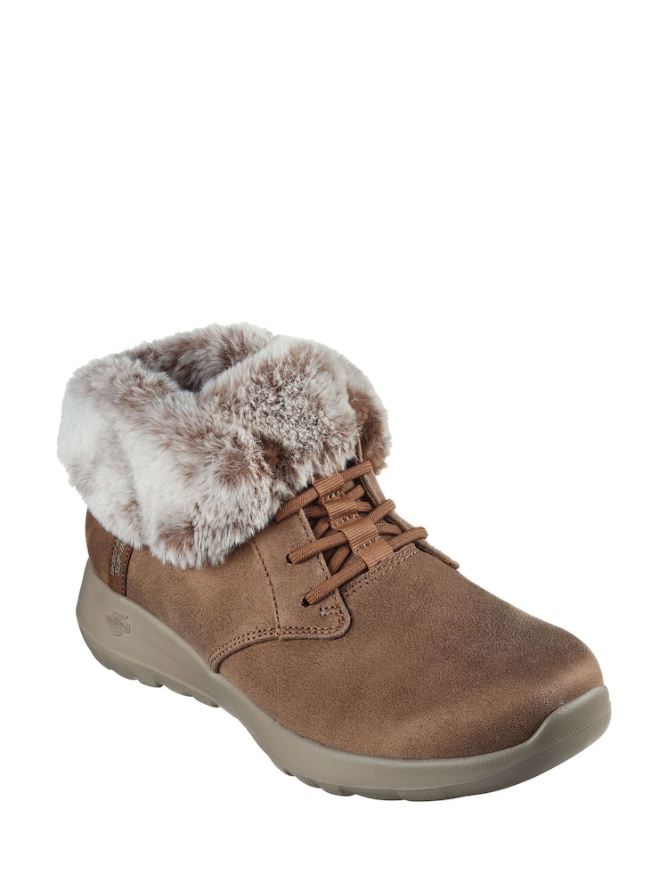 Skechers Natural On The Go Joy Cozy Charm Slip-In Boots - Image 2 of 5