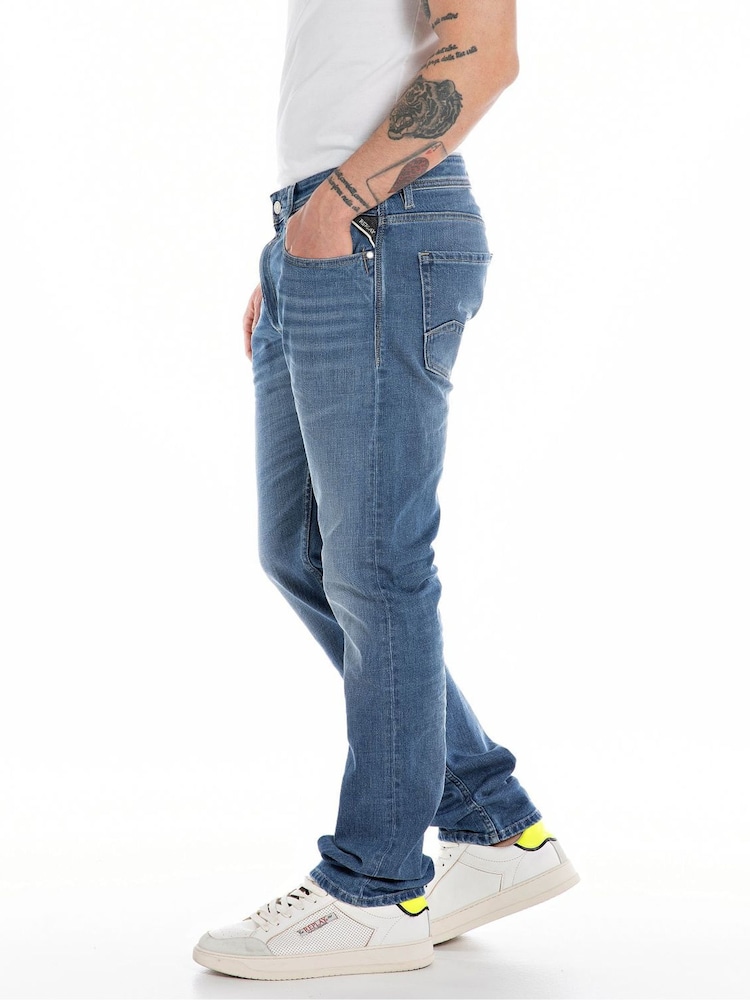 Replay Rocco Relaxed Straight Fit Jeans - Image 1 of 3