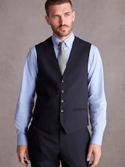 Navy Blue Signature Tollegno Suit Waistcoat - Image 1 of 7