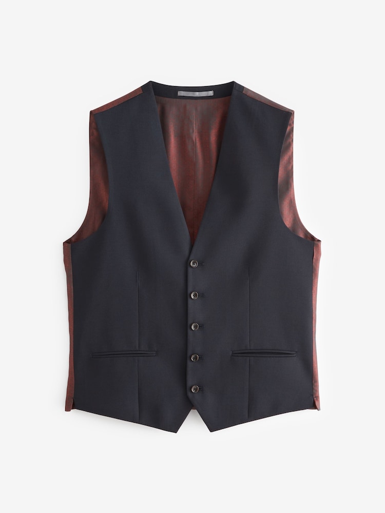 Bleu marine - Signature Gilet de costume Tollegno - Image 5 of 7