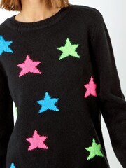 Roman Black Star Stretch Knit Jumper - Image 5 of 5