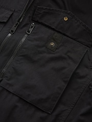 Black Hooded Utility Shacket - Image 11 of 12
