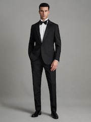 Reiss Black Poker Single Breasted Tuxedo Slim Fit Jacket - Image 3 of 6