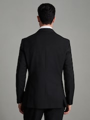 Reiss Black Poker Single Breasted Tuxedo Slim Fit Jacket - Image 4 of 6