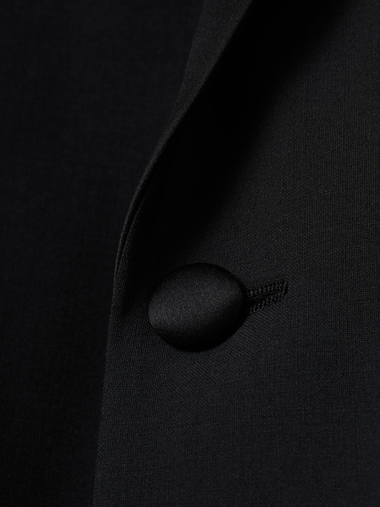 Reiss Black Poker Single Breasted Tuxedo Slim Fit Jacket - Image 6 of 6