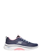 Skechers Blue GO WALK Arch Fit 2.0 Vivid Sunset Shoes - Image 1 of 2