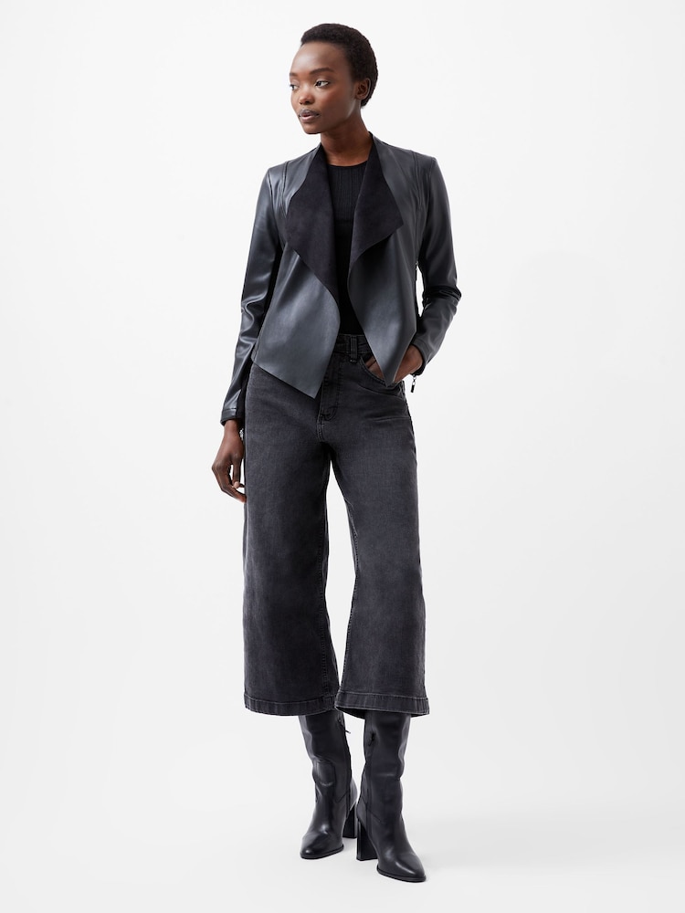 French Connection Black Waterfall Front Stephanie Jacket - Image 1 of 3