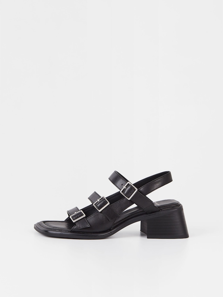 Vagabond Ines Buckle Black Sandals - Image 1 of 3 Vagabond Ines Buckle Black Sandals - Image 1 of 3