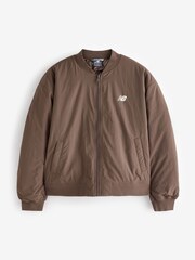 New Balance Khaki Green Varsity Bomber Jacket - Image 1 of 1