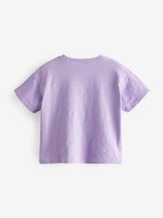 Lilac Short Sleeve Sequin 100% Cotton T-Shirt (3mths-7yrs) - Image 5 of 6