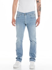 Replay Light Blue Rocco Relaxed Straight Fit Jeans - Image 1 of 2