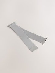 Silver Tone Mesh Watch Strap - Image 4 of 7