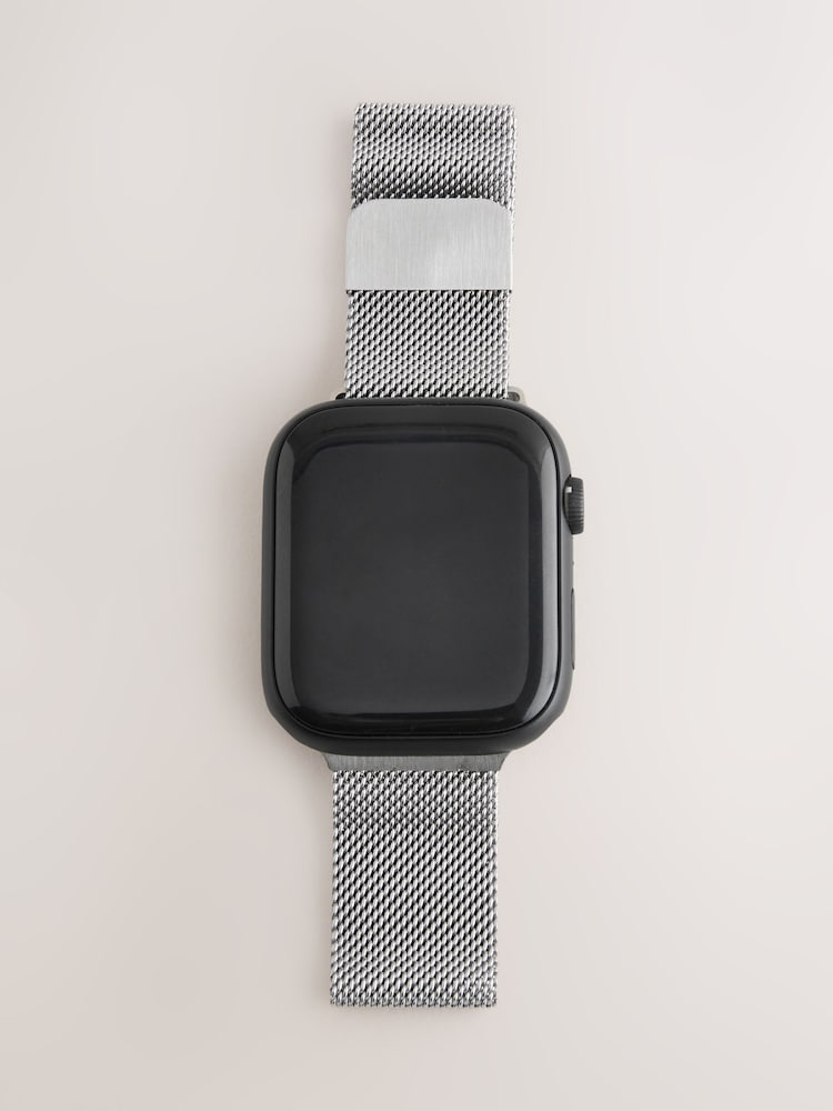 Silver Tone Mesh Watch Strap - Image 7 of 7