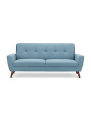 Julian Bowen Blue Monza Compact Retro 3 Seater Sofa - Image 3 of 3